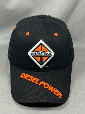 International Trucks Navistar T444E Strapback Hat Black Diesel Power Mens Cap